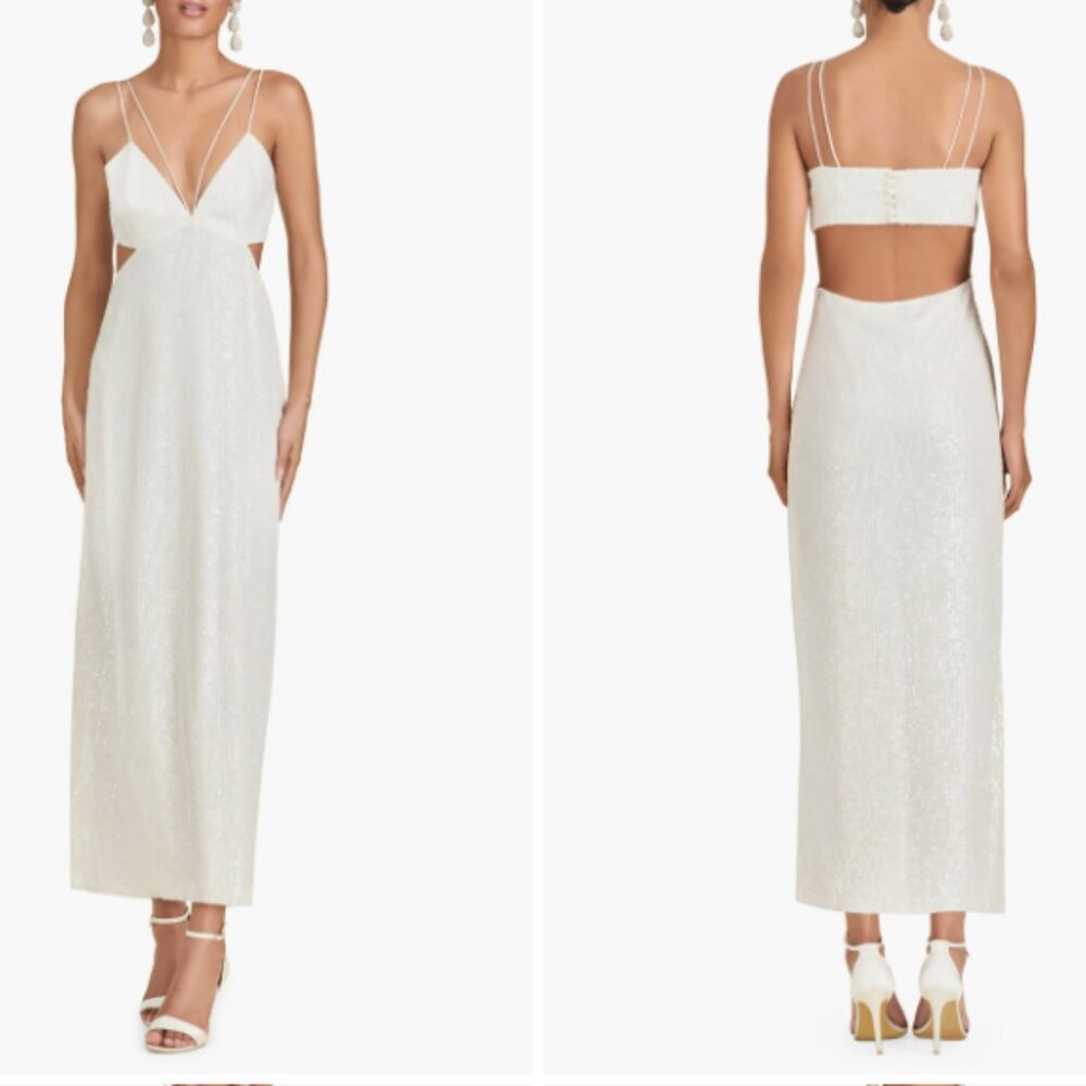 Sachin & Babi Vivi Cutout Sequin Column Dress